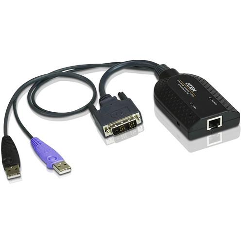 ATEN DVI USB Virtual Media KVM Adapter Cable with Smart Card Reader