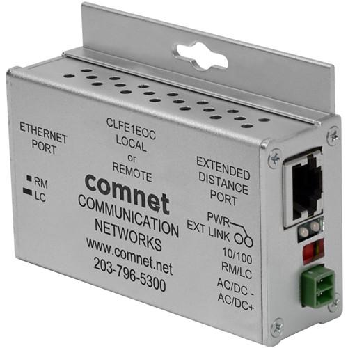 COMNET CLFE1EOC Single-Channel Ethernet Extender over Coax with Pass-Through