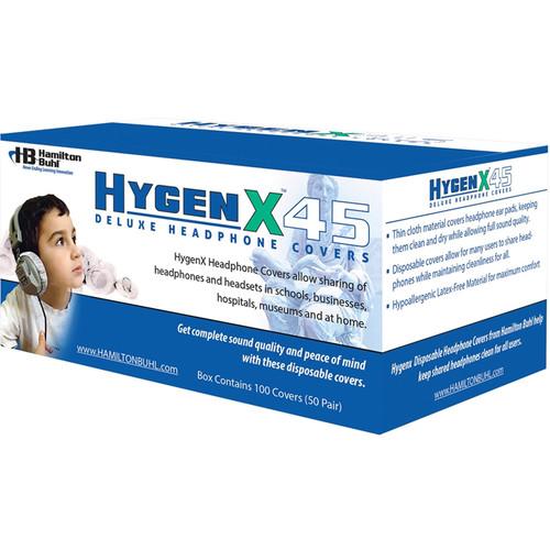 HamiltonBuhl HygenX 4.5" Disposable Sanitary Ear Cushion Covers for Over-Ear Headphones and Headsets