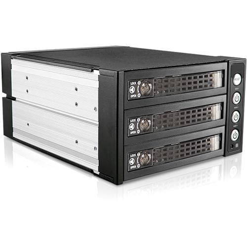 iStarUSA Two 5.25" to Three 3.5" 2.5" SAS SATA 6Gbps HDD SSD Hot-Swap Rack with Key Lock