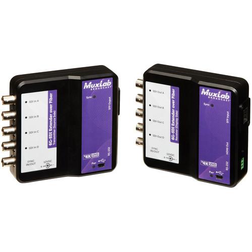 MuxLab 6G-SDI over Multi-Mode Fiber Extender Kit