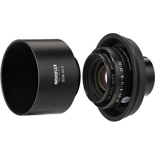 Novoflex Schneider 90mm f 4.5 Apo Digitar Lens with Adapter & Lens Hood