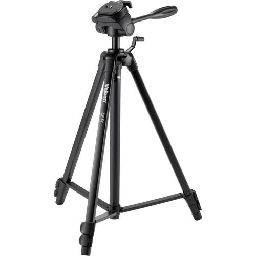 Velbon EF-51 Aluminum 3-Section Tripod with 3-Way Head