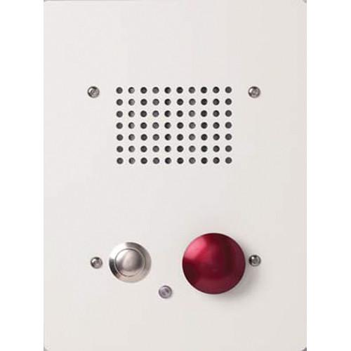 Aiphone NE-NVP-2DC A Sub Station with Standard Call Button and Red Emergency Call Button for NDR NDRM Intercom System