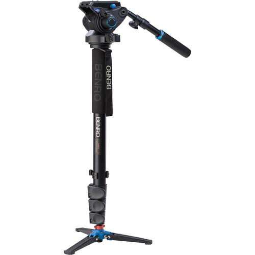 Benro A48FDS6 Series 4 Aluminum Monopod with 3-Leg Locking Base and S6 Video Head