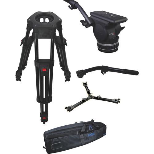 Cartoni Focus 18 Fluid Head with H602 Tripod Legs, Mid Spreader and 2nd Pan Bar