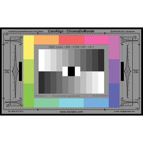 DSC Labs ChromaDuMonde 12-R Standard CamAlign Chip Chart with Resolution