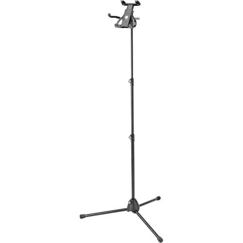 K&M 19776 Universal Tablet Holder with Microphone Stand