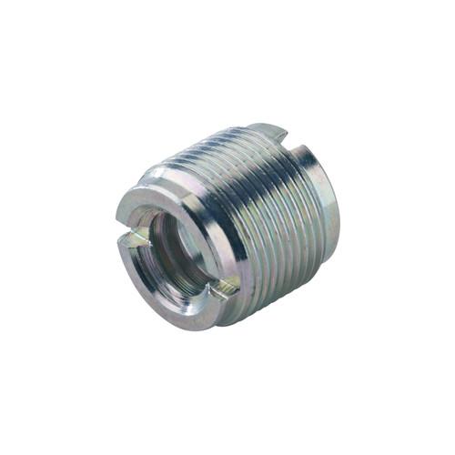 K&M 215 Thread Adapter, 1 2 and 3 8" Female Thread, 5 8" 27 Gauge Male Thread