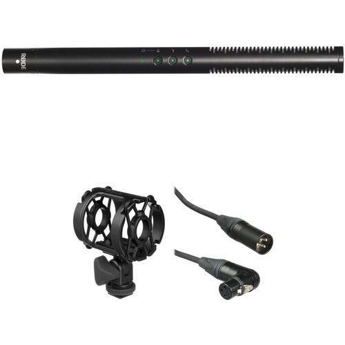 Rode NTG4 Shotgun Microphone with Shockmount and XLR-3M to Angled XLR-3F Cable Cable Kit