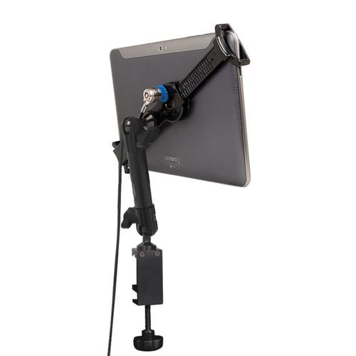 The Joy Factory LockDown Universal C-Clamp Carbon Fiber Mount with Key Lock for 7-10.1" Tablets