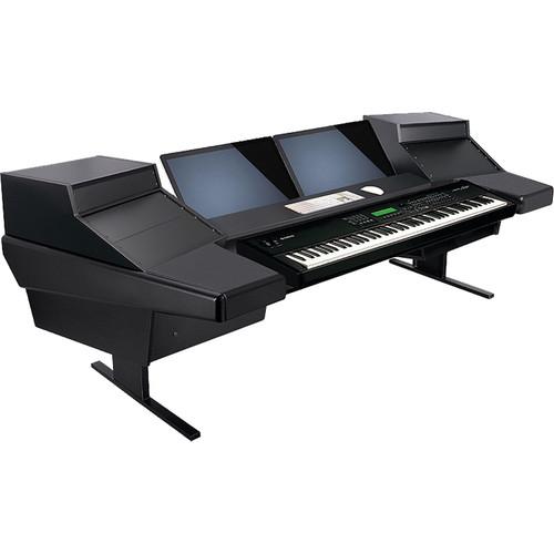 Argosy Dual 15KL Keyboard Workstation Desk with DR825 10 Front RU & 5 Rear RU