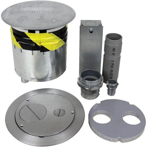 FSR 6" Poke-Thru with Cover and Sub-Plate Set with Furniture Feed