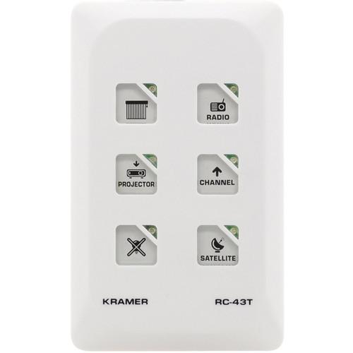 Kramer RC-43T 6-Button KNET Auxiliary Control Panel