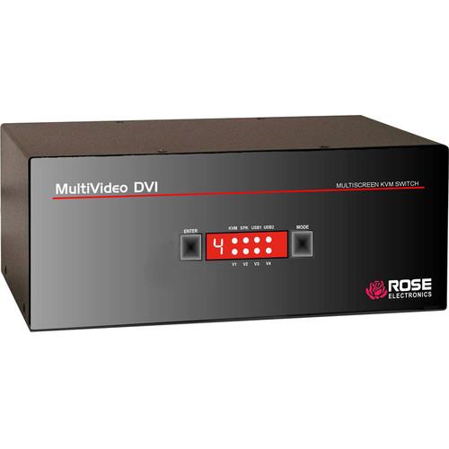 Rose Electronics MultiVideo 1x4 Dual-Link Quad-Video DVI-I Switch