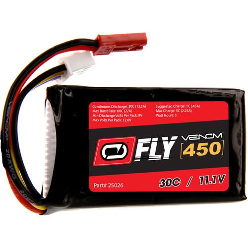Venom Group Fly 30C 3S 450mAh 11.1V LiPo Battery with JST Plug