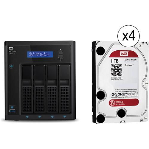 WD 4TB My Cloud Expert Series EX4100 4-Bay NAS with Drives Kit