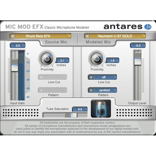 Antares Audio Technologies Mic Mod EFX - Classic Microphone Modeler Plug-In