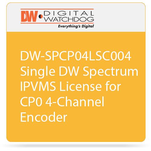 Digital Watchdog DW-SPCP04LSC004 Single DW Spectrum IPVMS License for CP0 4-Channel Encoder