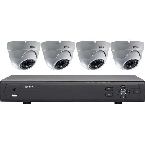 FLIR MPX 3100 Series 4-Channel DVR with 1TB HDD and 4 Dome Cameras
