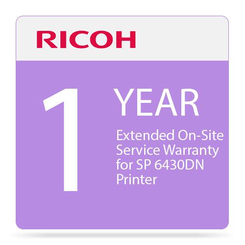 Ricoh One-Year Extended On-Site Service Warranty for SP 6430DN Printer