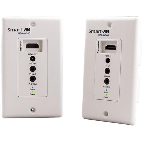 Smart-AVI HDX-W100S HDMI over Cat5e 6 with IR Wall Plate Extender Set