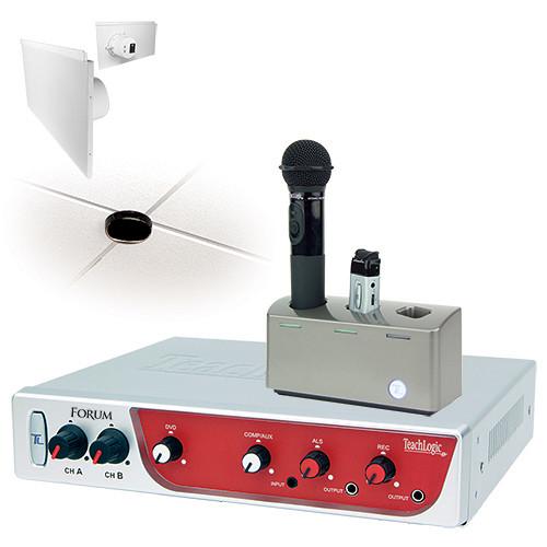 TeachLogic IRF-3650 Forum Wireless System with Sapphire Microphone and 4 Lay-In Panel Speakers