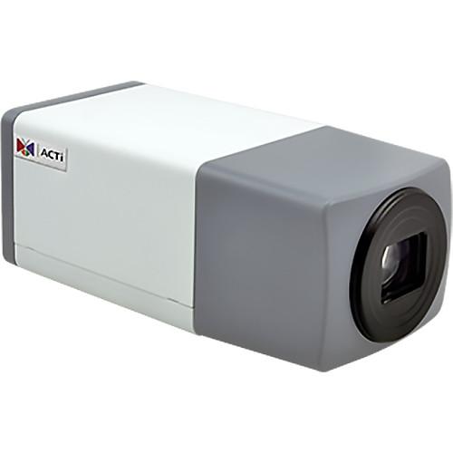 ACTi E219 2MP Day Night PoE Indoor Outdoor Zoom Box Camera with 4.9 to 49mm Varifocal Lens & Heater