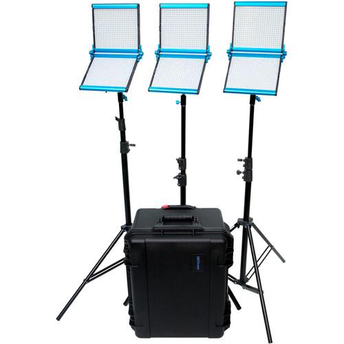 Dracast Silver Series Foldable LED1000 Daylight 3-Light Kit