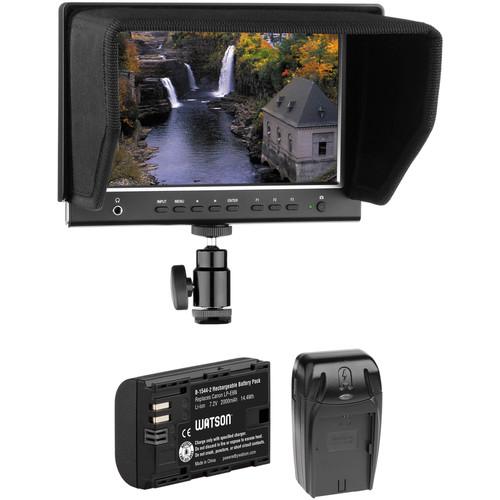 Elvid 7" RigVision On-Camera Monitor with Battery & Charger Kit