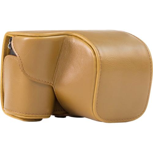 MegaGear Ever Ready PU Leather Case and Strap for Sony Alpha a5100, a5000 with 16-50mm Lens