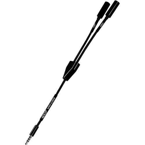 MXL TRS to TRRS Adapter Cable with Impedance Matching and Headphone Jack for Mobile Devices