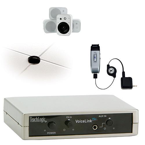 TeachLogic IRV-3415 VoiceLink Plus Wireless Microphone System with 4 Wall-Mount Speakers
