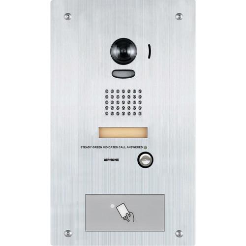 Aiphone IS-DVF-HID Vandal-Resistant Flush Mount Color Video Door Station with HID Proximity Reader