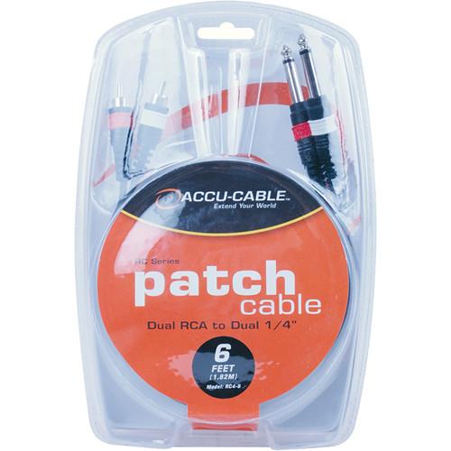 American DJ Dual RCA to Dual 1 4" Cable