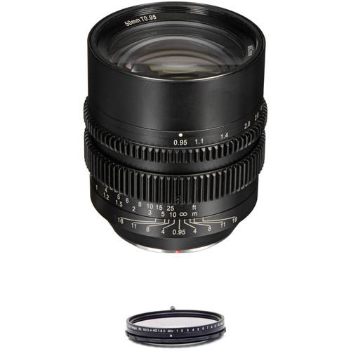 SLR Magic 50mm T0.95 Lens with MFT Mount and 62mm Variable ND Kit