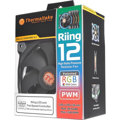 Thermaltake Riing 12 RGB Multi-Colored LED 120mm Case Fans