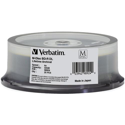 Verbatim M-Disc BD-R DL 50GB 6x Blu-ray Discs