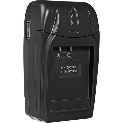 Watson Compact AC DC Charger Kit with Battery Adapter Plate for KLIC-7000