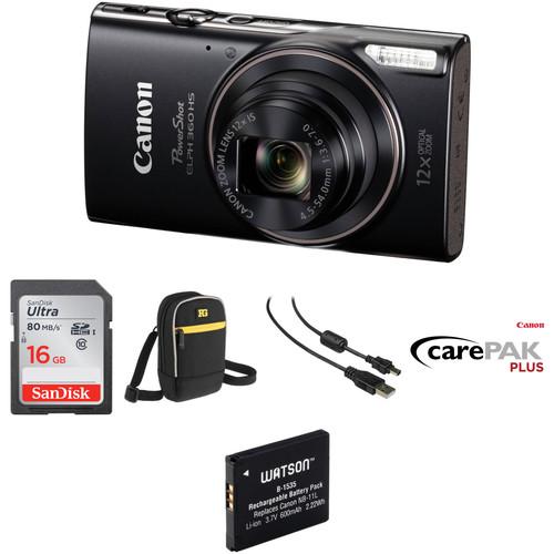 Canon PowerShot ELPH 360 HS Digital Camera Deluxe Kit