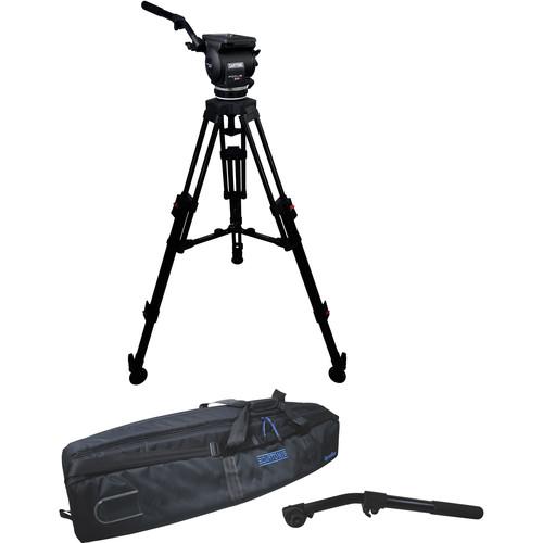 Cartoni Focus 22 Fluid Head with H604 Tripod Legs, Mid-Spreader and 2nd Pan Bar