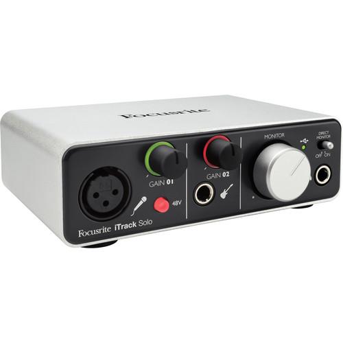 Focusrite iTrack Solo - USB 2.0 Audio Interface for Compatible iPad, Mac, PC