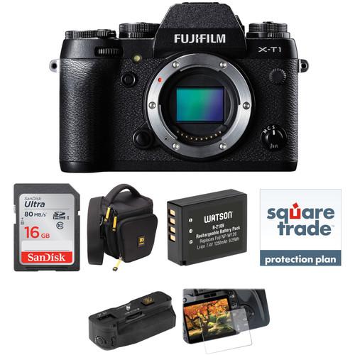 FUJIFILM X-T1 Mirrorless Digital Camera Deluxe Kit