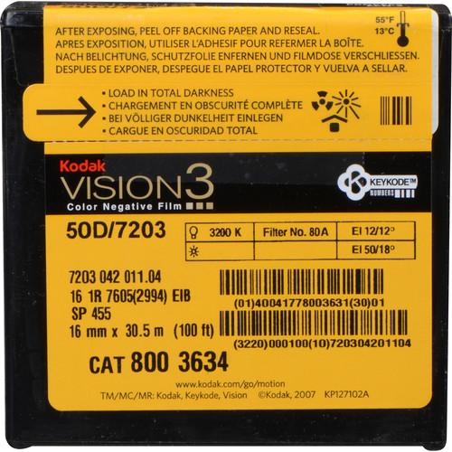 Kodak VISION3 50D Color Negative Film #7203