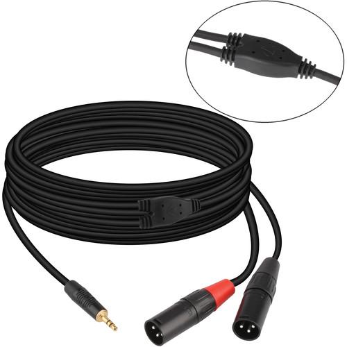 Kopul Y-Cable with 1 8" TRS Stereo Mini to 2 XLR Male Connectors