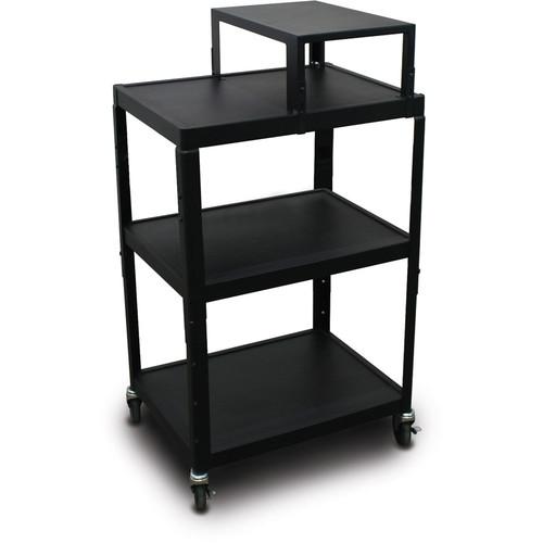 Marvel Vizion Spartan Series MV2642 24 x 18" Height-Adjustable A V Cart with Expansion Shelf