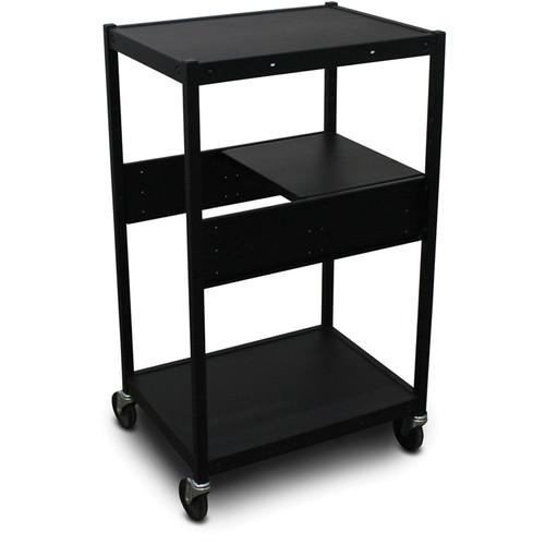 Marvel Vizion Spartan Series MVBFEE2418-01 Classroom Media Projector Cart with 1 Pull-Out Side Shelf