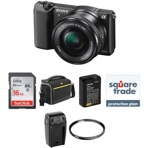 Sony Alpha a5100 Mirrorless Digital Camera with 16-50mm Lens Deluxe Kit