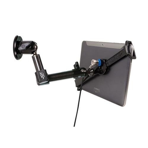 The Joy Factory LockDown Universal Wall Cabinet Carbon Fiber Mount with Key Lock for 7.0-10.1" Tablets