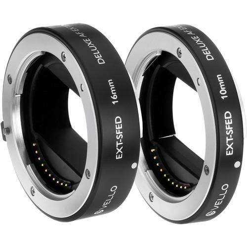 Vello Deluxe Auto Focus Extension Tube Set for Sony E Mount
